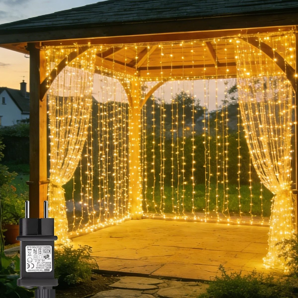 SnelShoppen - 600 LED Fairy Lights met Transformer & Timer - 8 Modus Verlichting - Waterdicht IP65 - Perfect voor Feesten, Bruiloften, Tuin, en Binnen
