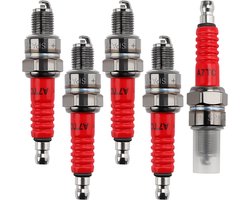 SnelShoppen - 5Pcs A7TC Bougies voor Grasmaaier, Vervangende Bougies voor GY6 50cc 70cc 90cc 110cc Moped Scooter, Duurzaam en Betrouwbaar, Hoog Temper