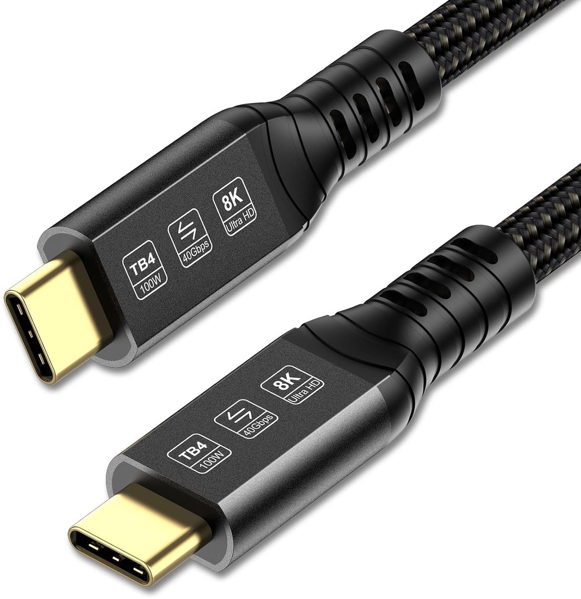 SnelShoppen - Thunderbolt 4 Kabel 3m - 100W Opladen - 40Gbps Data Kabel - 8K Video - USB C naar USB C voor Laptops, Monitor, Hub, Docking Station