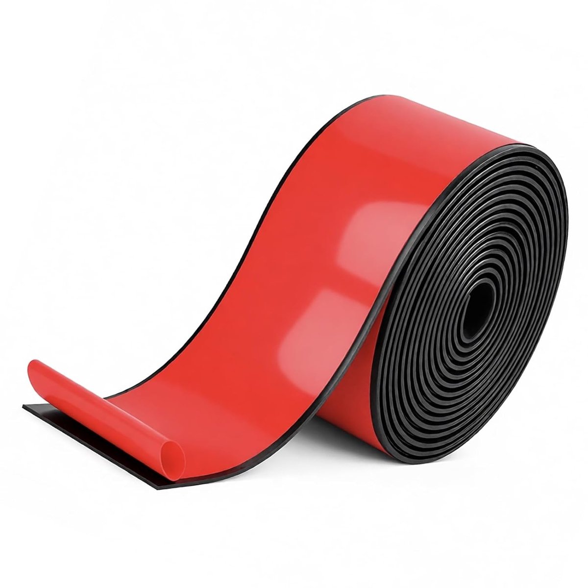 SnelShoppen - Rubber Strips Zelfklevend 50 mm x 3 mm x 3 m - Neopreen Rubberprofiel voor Seals, Vloerbedekking, Zwart, Duurzaam en Gebruiksvriendelijk