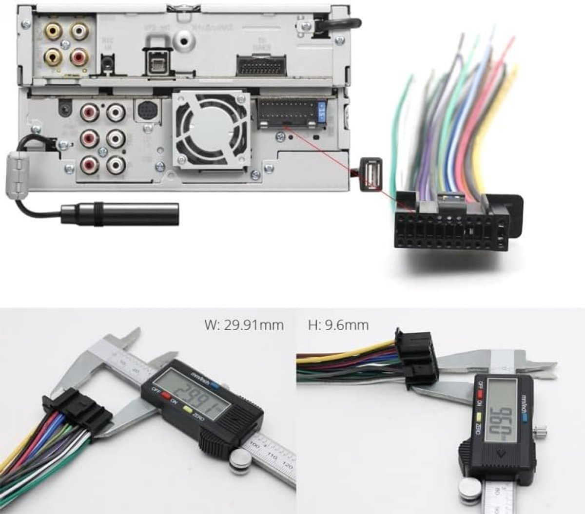 SnelShoppen - Wiring Harness Adapter Connector Car Radio ISO Compatibel voor 22 pin KENWOOD DDX DNX KVT Car Stereo Mount Adapter