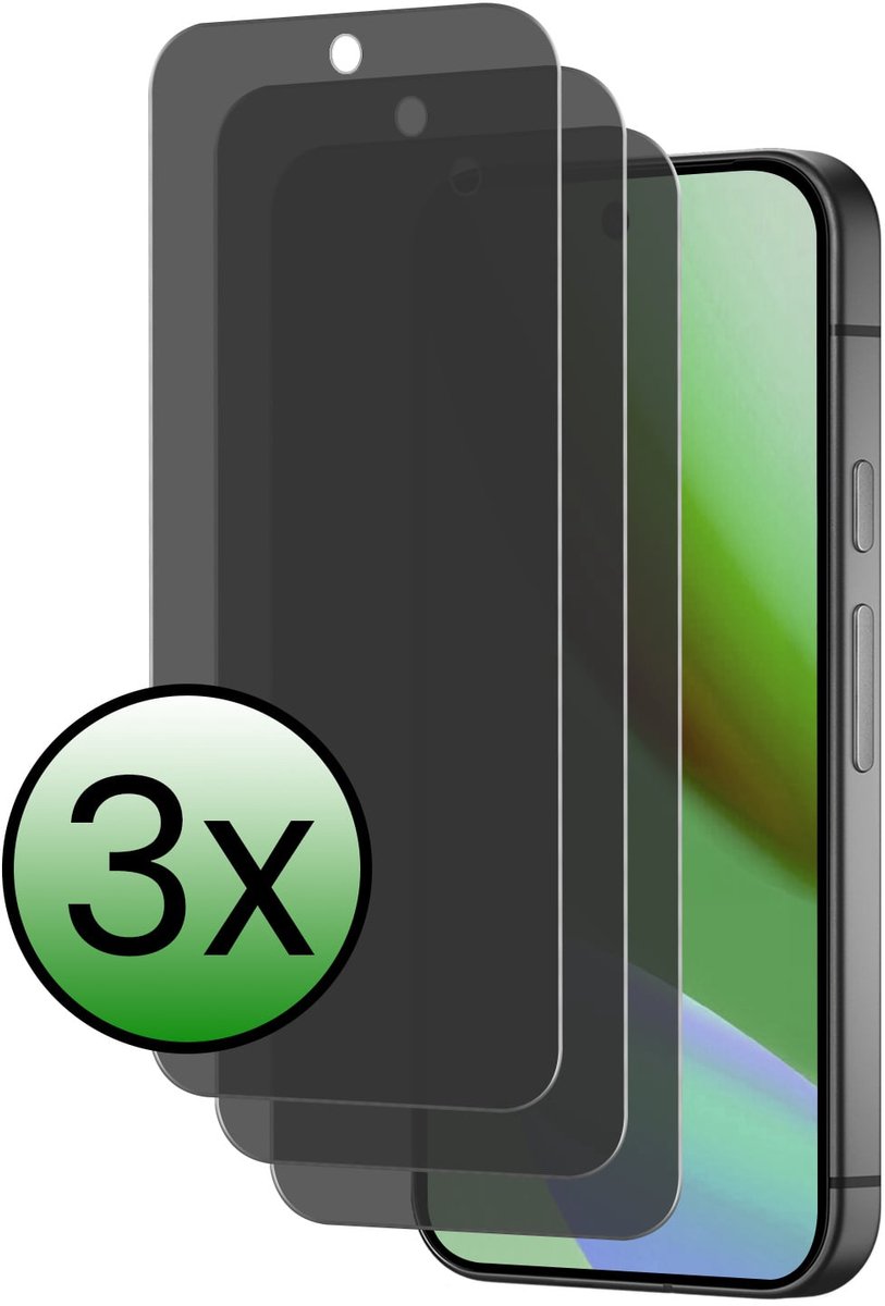 Screenprotector - 3 Stuks Geschikt voor Google Pixel 11 - Privacy Filter - Beschermglas - Gehard Glas - Tempered Glass - Screen Protector
