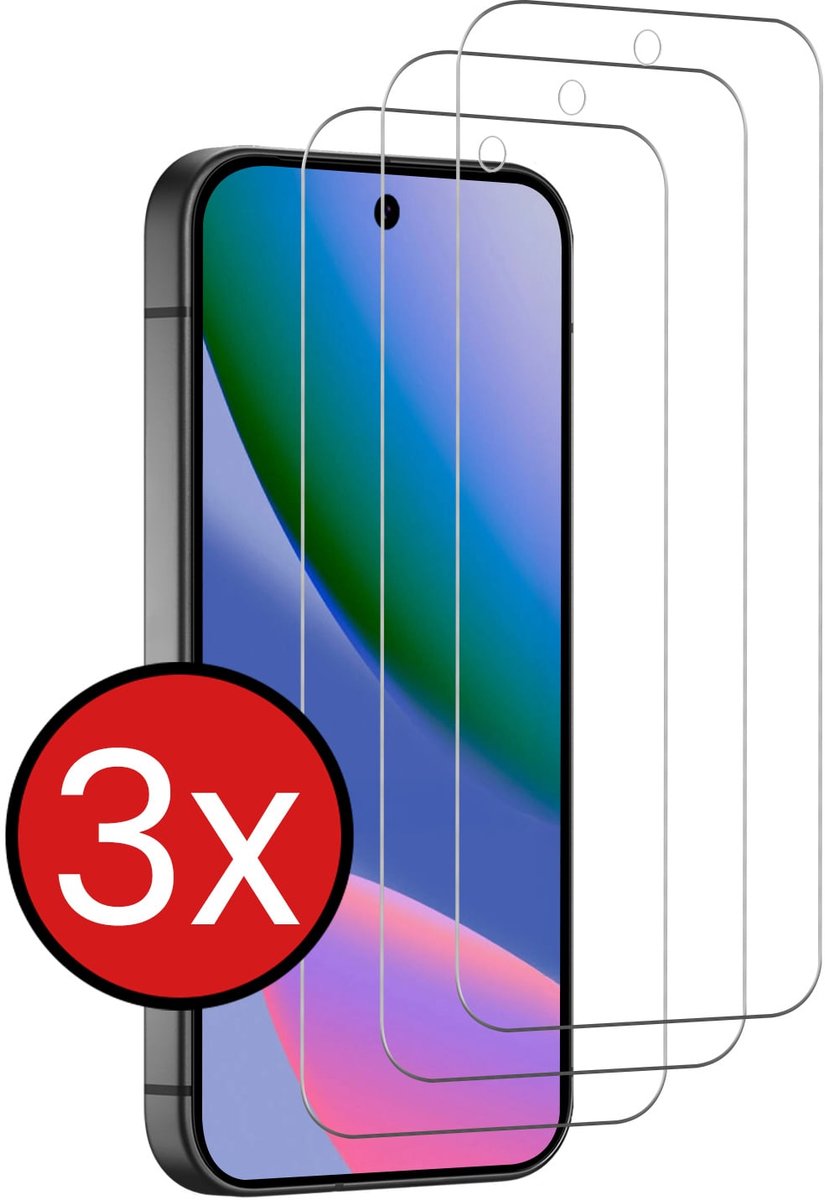 Screenprotector - 3 Stuks - Geschikt voor Google Pixel 11 - Extra Sterk - Beschermglas - Gehard Glas - Tempered Glass - Screen Protector