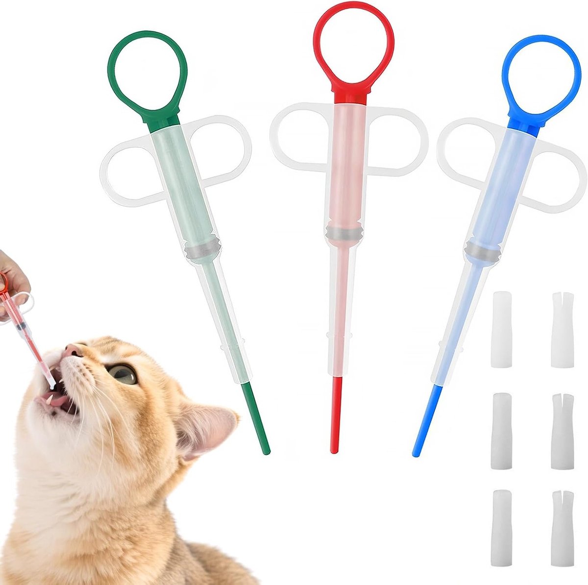 3-delige Tablet Feeder voor Honden en Katten - Pillenhouder, Dierenvoer en Medicatieondersteuning