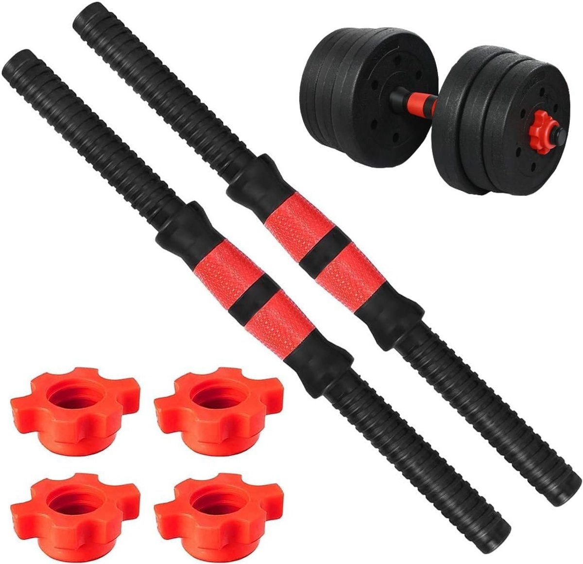 Universele halters 35 cm - Verstelbare halterset met gewichten voor krachttraining en fitness