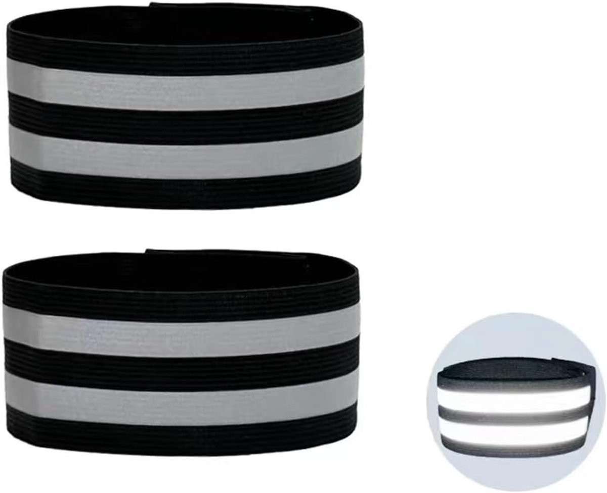 SnelShoppen - Pack van 2 Reflecterende Trousers Clips, Elastische Reflectorbanden met Bevestiging, Fiets- en Joggingbescherming met Sterke Reflecteren