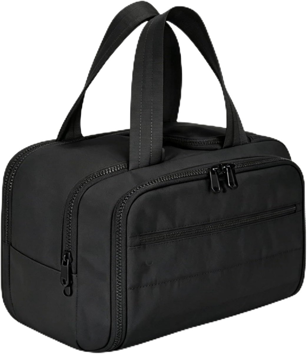 SnelShoppen - Grote Toilettas Reistassen Make-up Tas met 4 Compartimenten, Opgezette Make-up Organizer, Waterdichte Lekvrije Ontwerp voor Vakantie en