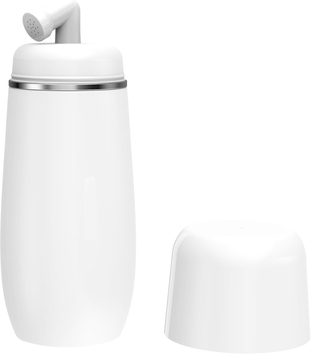 Draagbaar bidet voor intieme hygiëne – reis-bidet – met intrekbare sproeikop en opbergtas – 400 ml – wit.L
