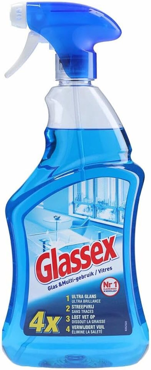 SnelShoppen - Glassex All-purpose Cleaner 750ML - Krachtige glasreiniger in sprayfles - Efficiënt voor ramen, spiegels en glasoppervlakken - Streeploo