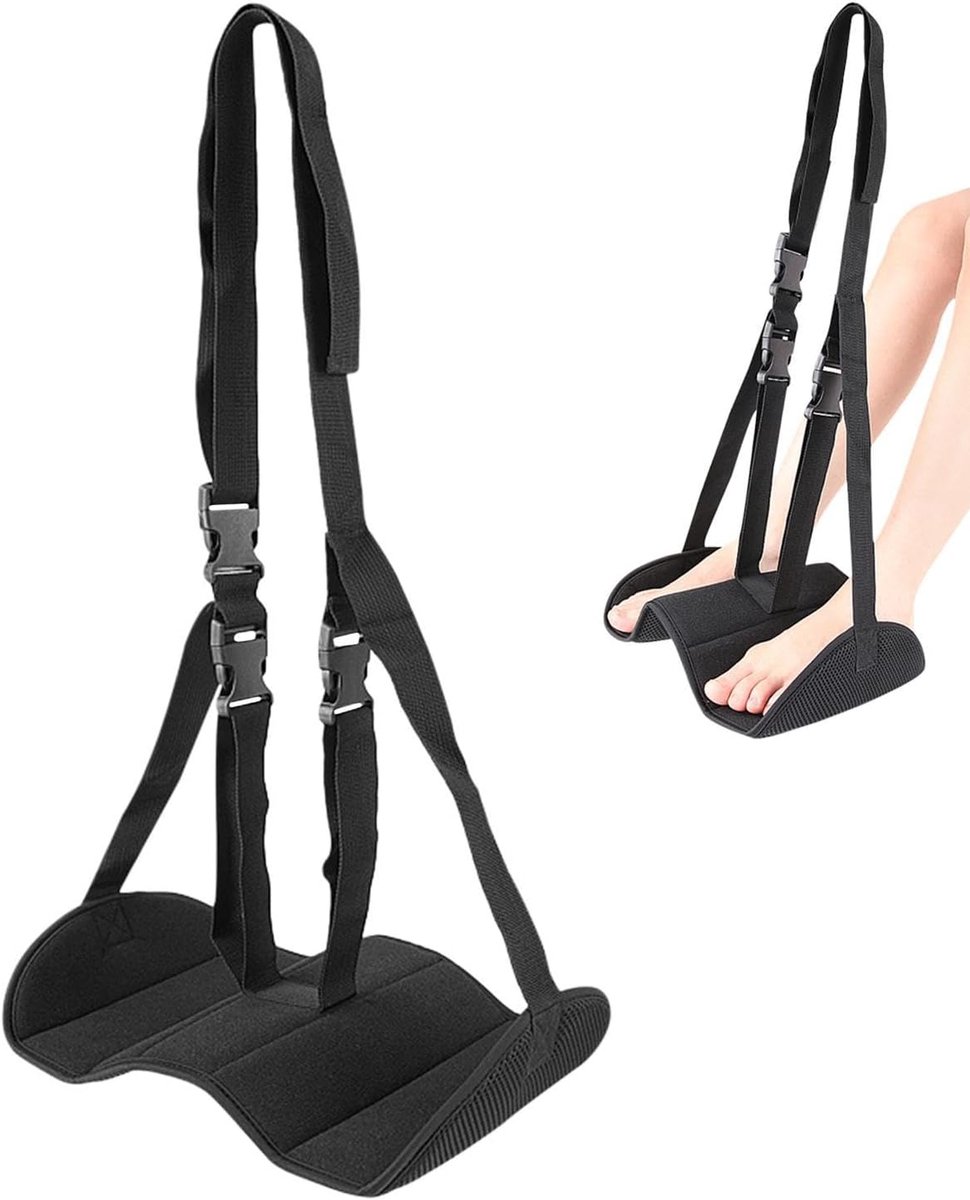 Foot Hammock Plane Travel – Portable Adjustable Sling Long, Flying Rest Vacation Abroad, International Car Train Subway Office | Plane Travel Portable Adjustable Sling Long Flying Rest Vacation