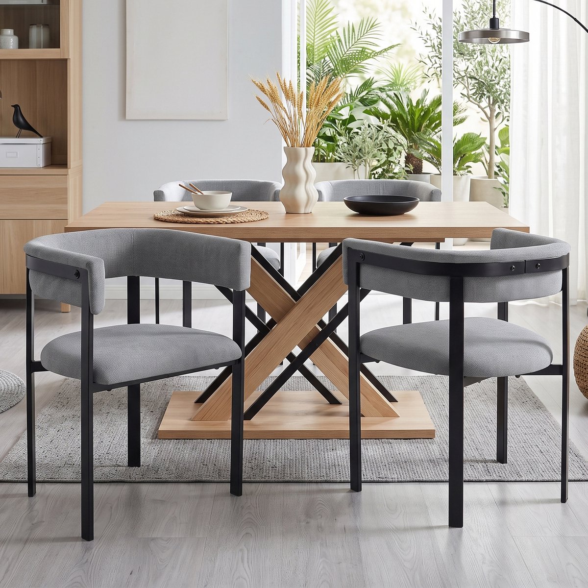 Pugsdrly 4 eetkamerstoelen, comfortabel en ademend, geschikt voor restaurants, woonkamers,