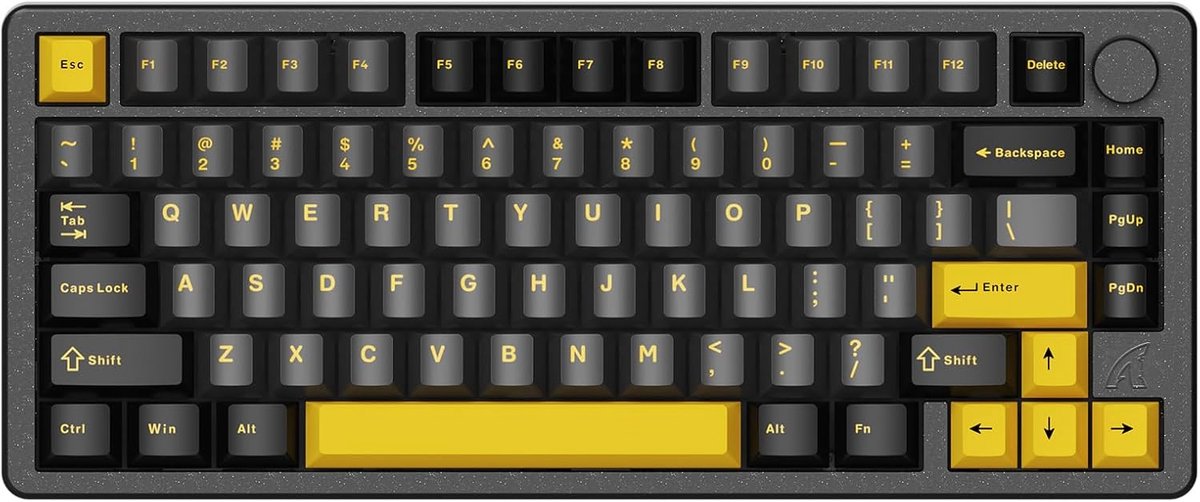 SnelShoppen - Draadloos Mechanisch Gaming Toetsenbord 75% - Full Aluminium CNC, RGB Verlichting, Hot Swappable, BT/2.4G/USB-C Verbinding - Creamkleuri