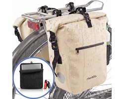 Morelia® Fietstas Set (2x 28 Liter Beige)