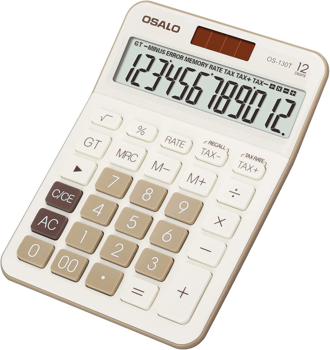 SnelShoppen - Grote Zakelijke Calculator met Grote Toetsen, 12-Cijferige LCD Scherm, Controlefunctie, Ideaal voor Thuis, Kantoor en School