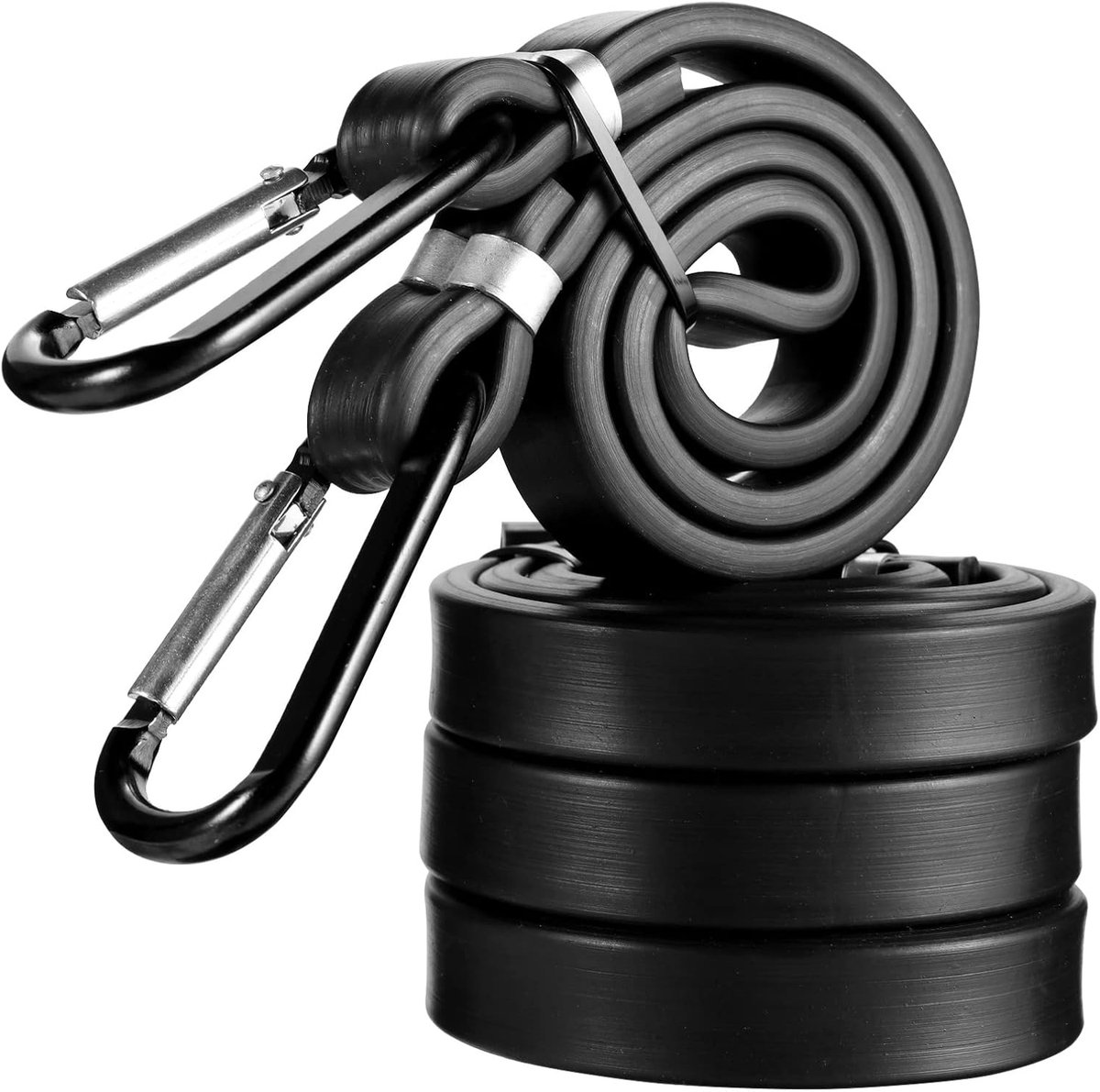 SnelShoppen - Luggage Tensioner 2pcs 100cm Bungee Cords Elastische Touwen met Carabiner Haak, Robuuste Luggage Straps voor Fietsen, Motoren, Auto's, T