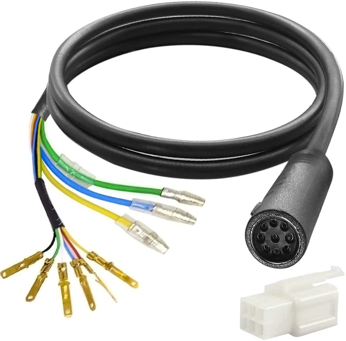 SnelShoppen - 9 Pin Wheel Hub Motor Kabel - E-bike Motor Hall Sensor Waterdichte Verlengkabel 80cm - Elektrische Fiets Accessoires - Duurzaam ABS Mate
