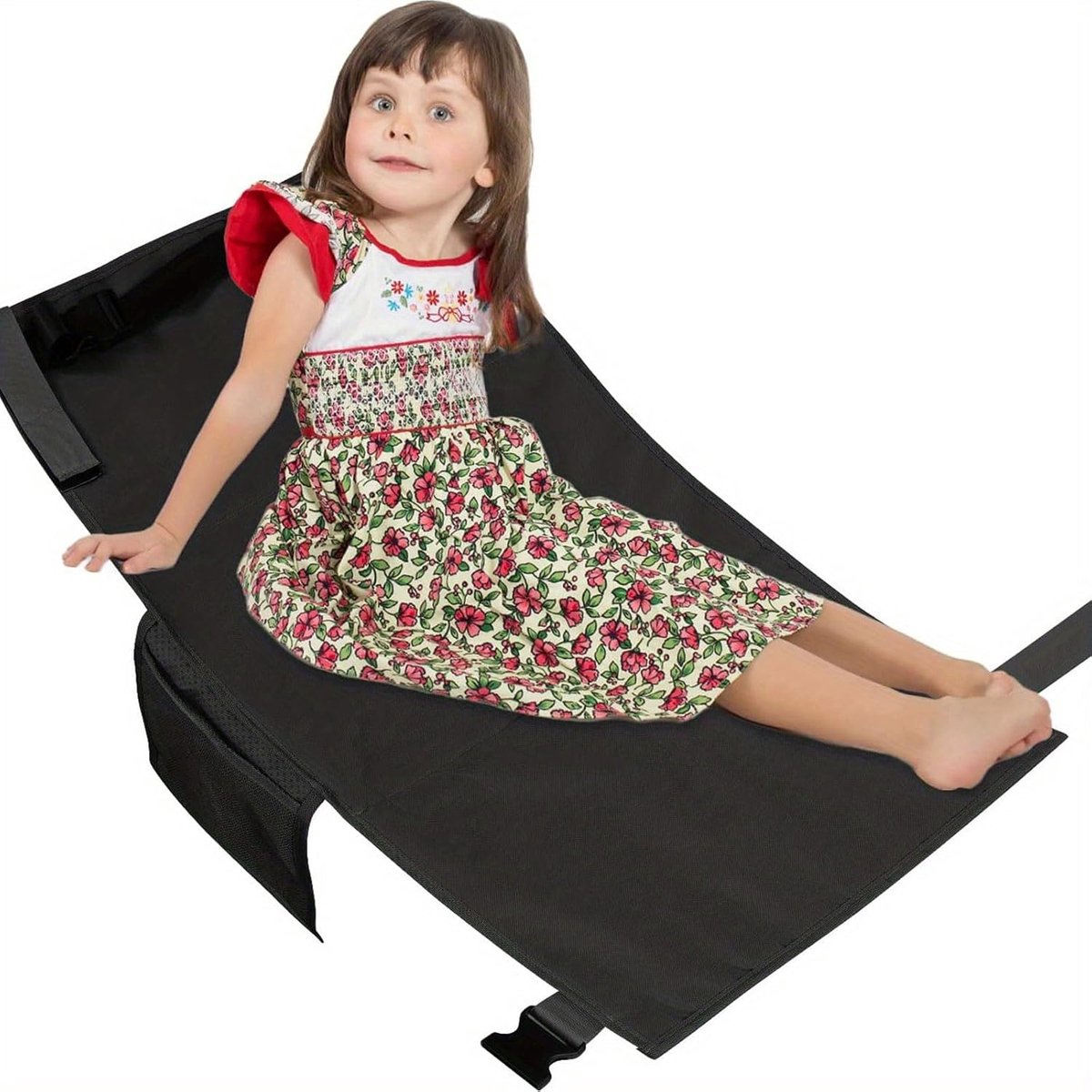 SnelShoppen - Voetsteun voor Vliegtuig voor Kinderen - Verstelbare Hangmat - Opvouwbare Voetensteun - Zacht en Antislip - Reisaccessoire - 79 x 44 cm