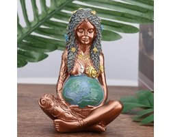 SnelShoppen - Jauhmui Millennial Gaia Figurine, Moeder Aarde Beeld, Polyresin Decoratie, Tuin & Huis Ornament, Ideaal Cadeau voor Moeder, M