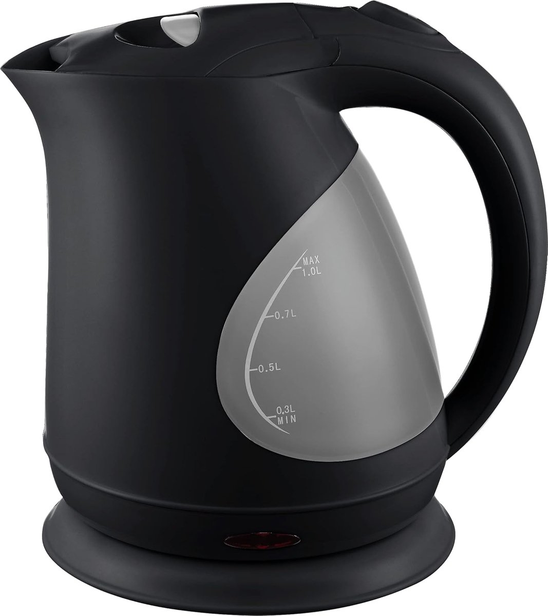 SnelShoppen - Elektrische Waterkoker 1L Zwart - Snelle Kooktijd - Ideaal voor Keuken, Camping en Feestjes - Robuuste Kwaliteit