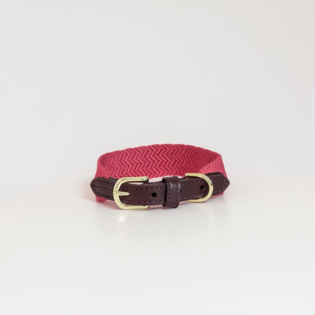 SnelShoppen - Hondenhalsband Jacquard, Maat L, Kleur Roze, Comfortabel en Lichtgewicht, Ideaal voor Wandelen, Speeltijd en Dagelijks Gebruik