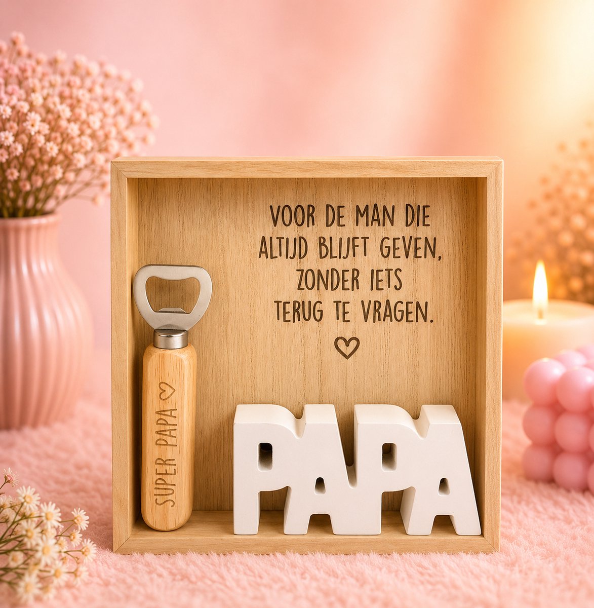 Cadeaubox Papa met Flessenopener | Viva Femme | Giftset | Flessenopener | Cadeau | Decoratie | Wonen | Bier | Vaderdag