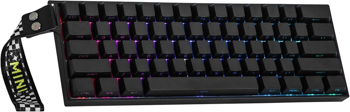 SnelShoppen - Draadloos Gaming Toetsenbord Mini60 HE PRO met Hall-Effect Switches, 4000 mAh, RGB, 8K Polling, Perfect voor Gaming en Thuisgebruik (Zwa