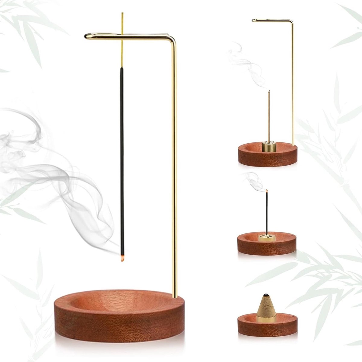 Handgemaakte houten wierookhouder met 9 gaten voor meditatie, slaap en aromatherapie - 2-in-1 ontwerp voor ontspanning en sfeer
