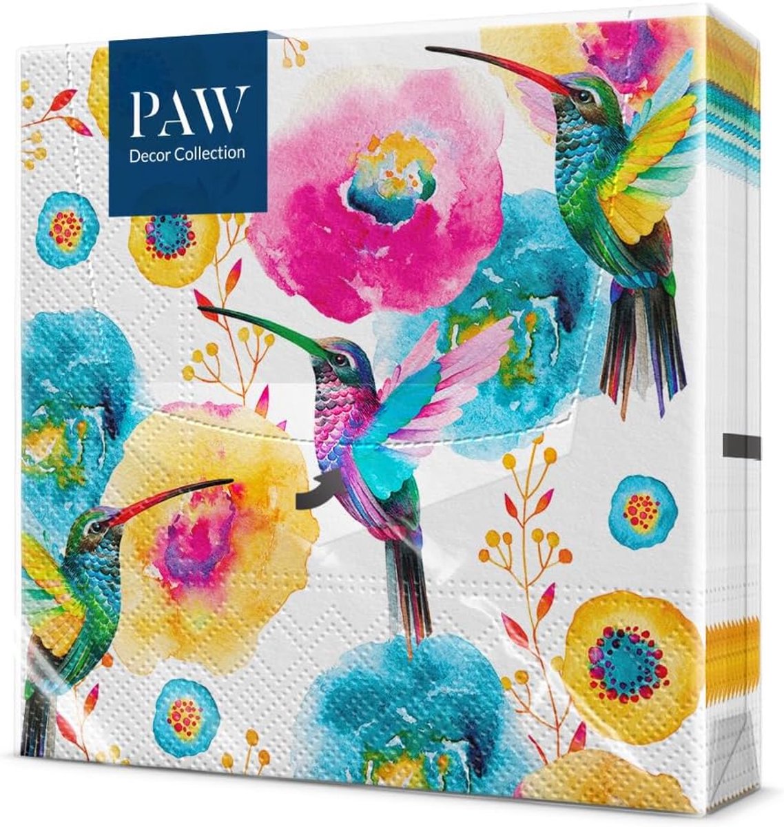SnelShoppen - Kleurrijke Papieren Servetten 3 Laags (33 x 33 cm) - 20 Stuks - Perfect voor Feestjes, Verjaardagen, Bruiloften en Celebraties