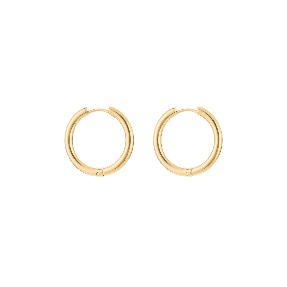 Stainless Steel Small Basic Hoops – Minimalistische & Dagelijkse Oorringen – RVS - Goud