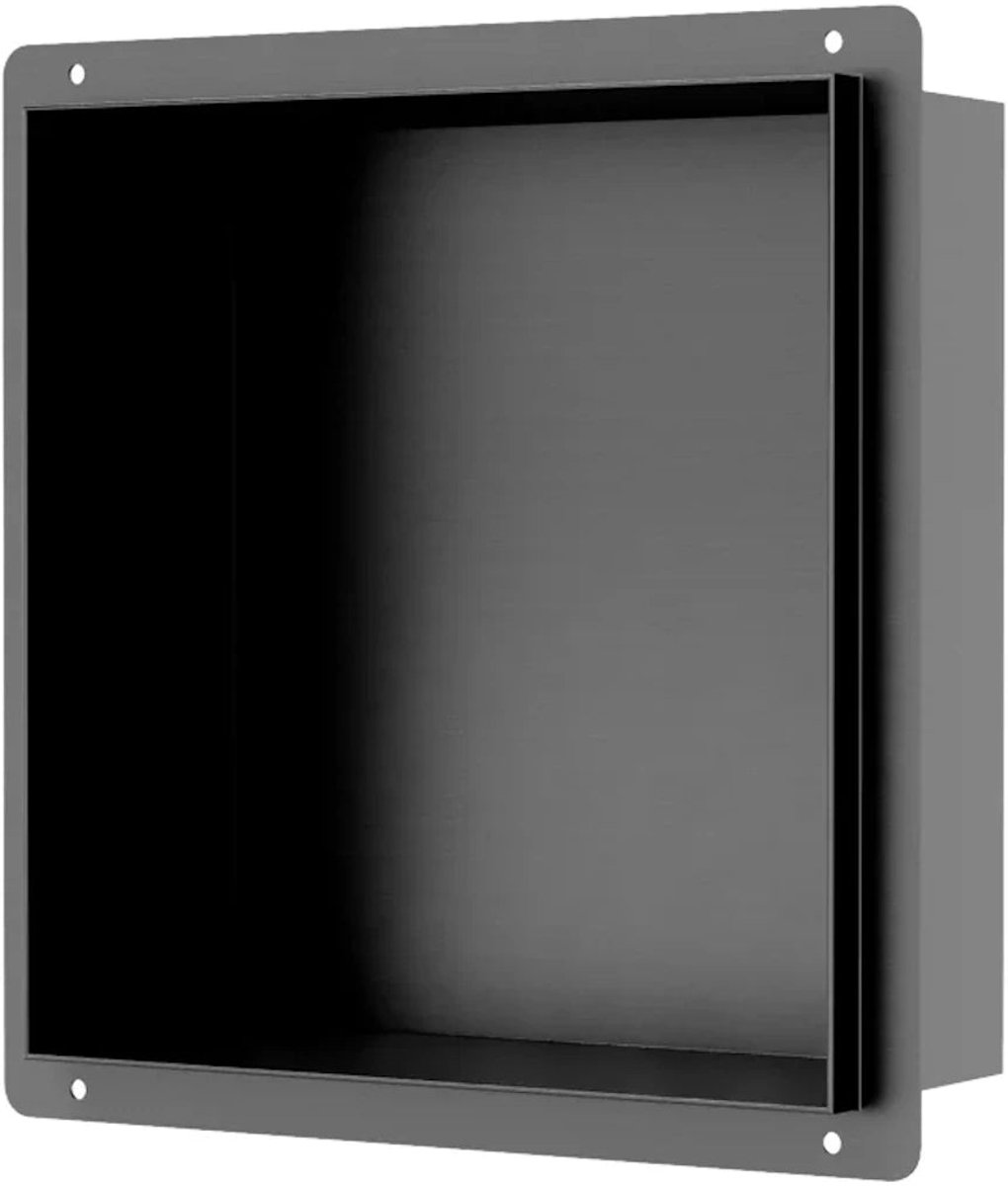 DutchLine - Inbouw Nis - Betegelbaar - 300x300x100 – Gunmetal