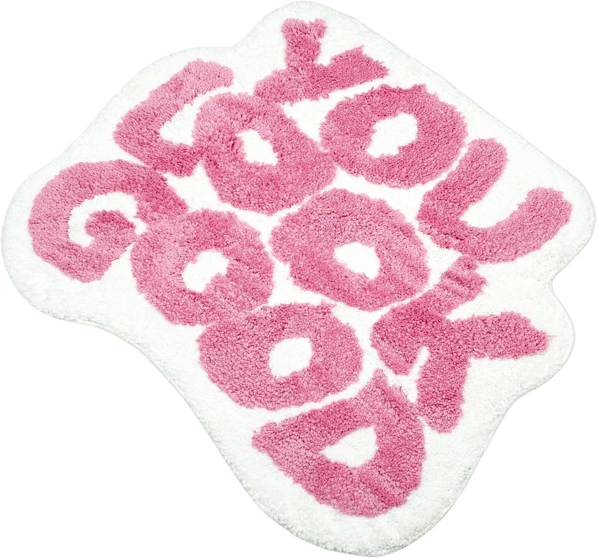 SnelShoppen - Badmat Antislip Wasbaar Absorberend Funky Badmat Medium Pool 21.2 x 25 Inch Roze Fluffy Douche Tapijt voor Badkamer en Slaapkamer