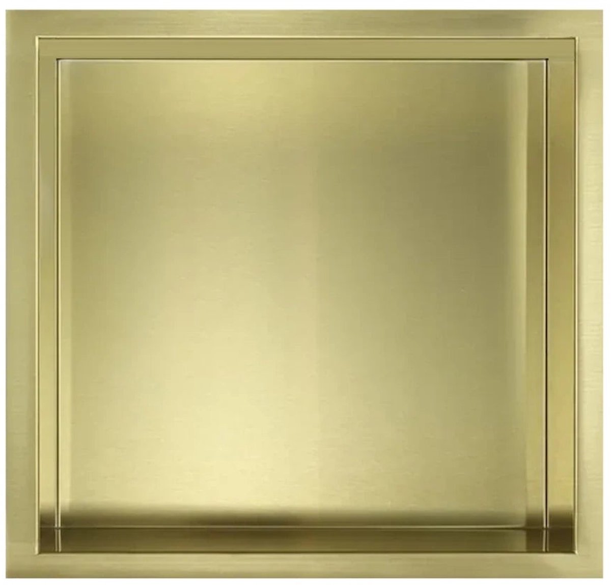 DutchLine - Inbouw Nis - Niet betegelbaar - 300x300x100 – Geborsteld messing Goud