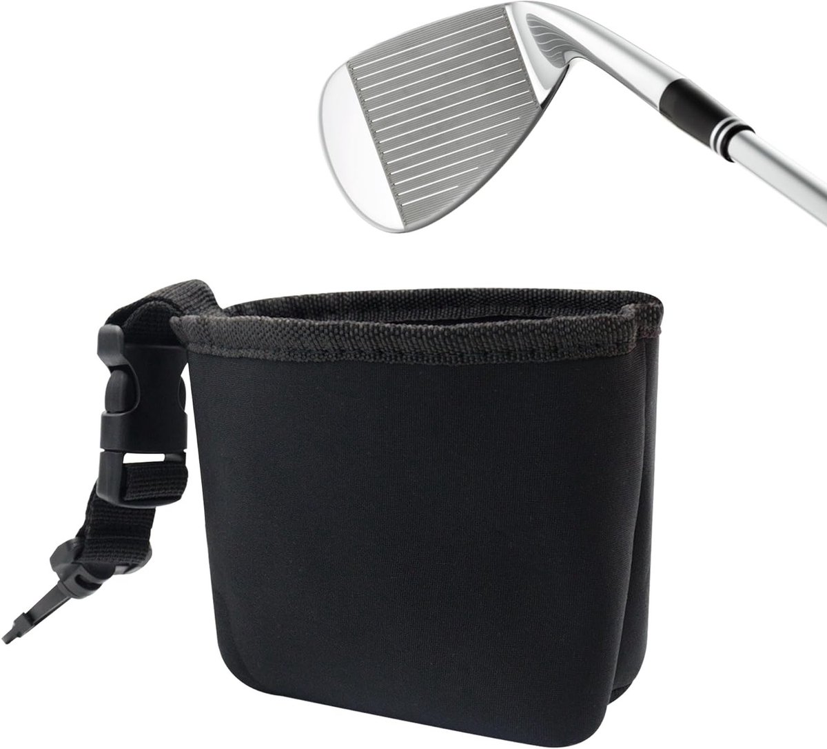 Waterdichte Golfclub Reinigingszak met Afneembare Clip - Efficiënte Golfbal Wasmachine voor Groeven en Grasverwijdering, Ideaal als Golfaccessoires en Cadeau voor Golfers