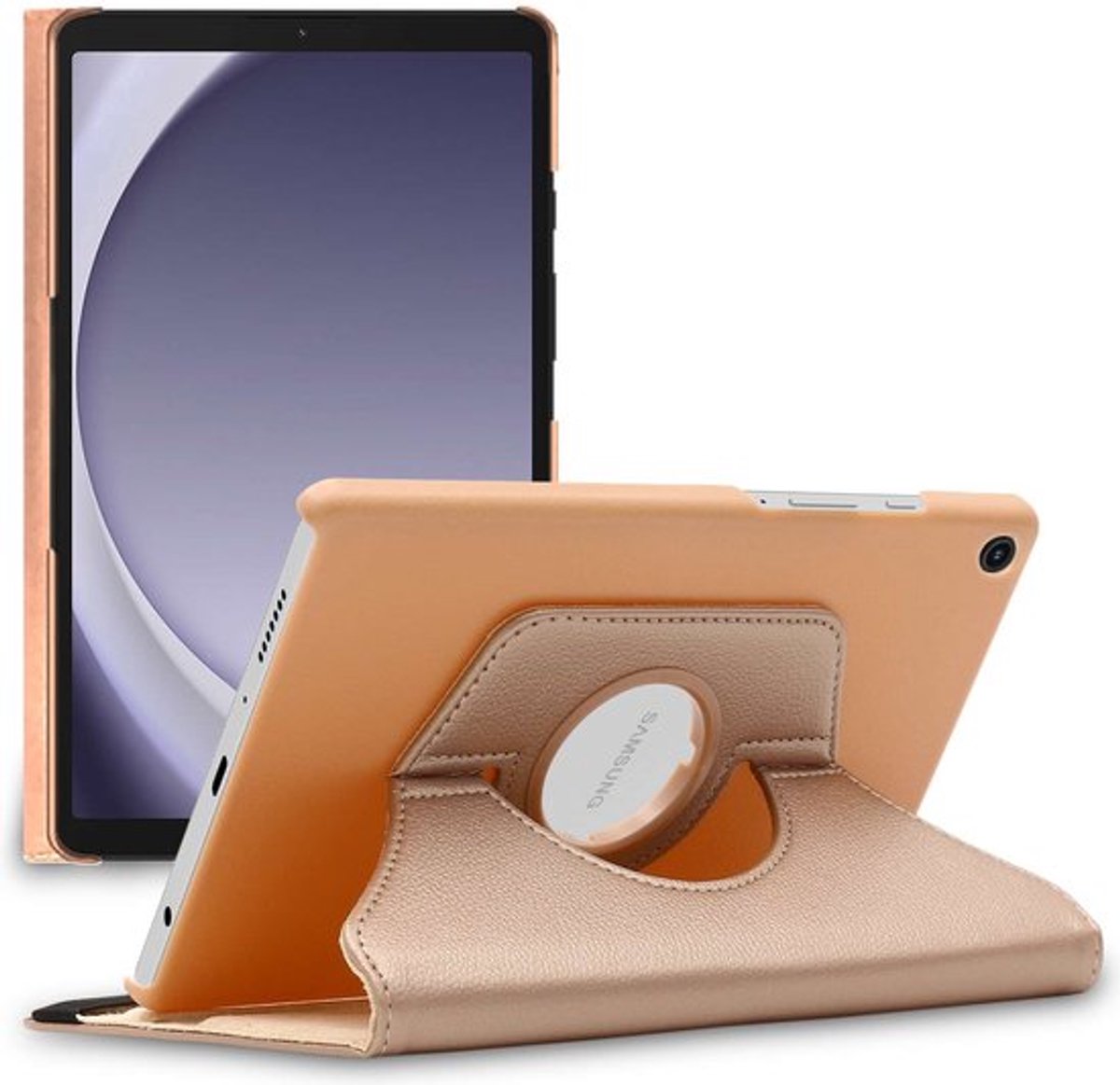ebestStar - Hoes geschikt voor Samsung Galaxy Tab A9 8.7 (2023) SM-X110, Roterende Etui, Case, 360° Draaibaar hoesje, Goud
