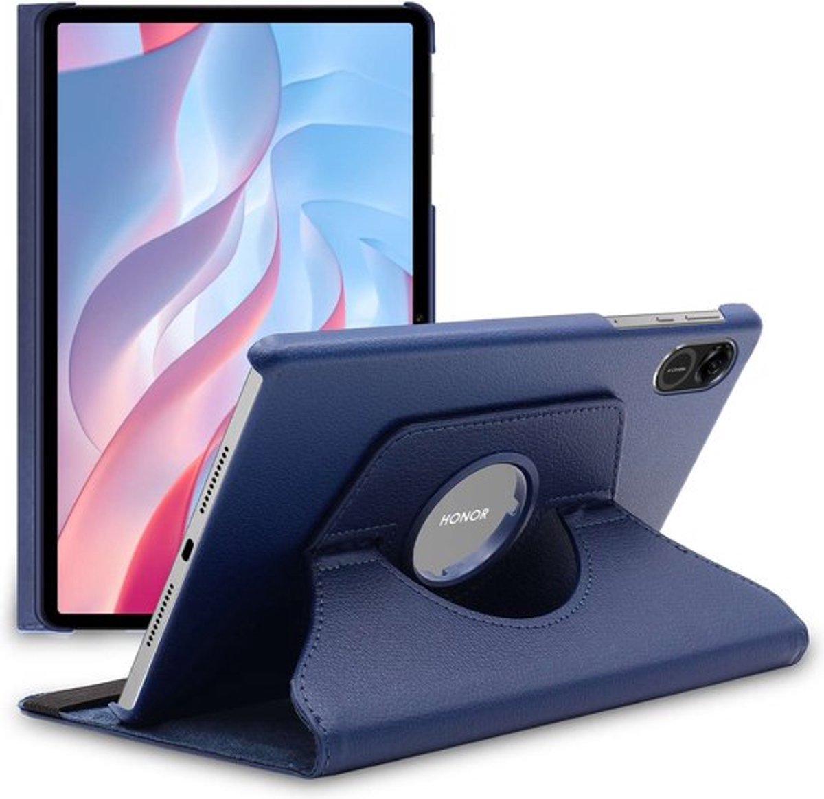 ebestStar - Hoes geschikt voor Honor Pad X9, Roterende Etui, Case, 360° Draaibaar hoesje, Donkerblauw