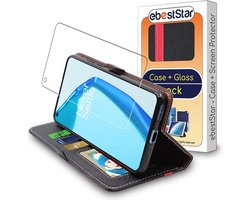 ebestStar - Hoes geschikt voor OnePlus 9 Pro, Wallet Etui, Book case hoesje, Zwart, Rood + Gehard Glas