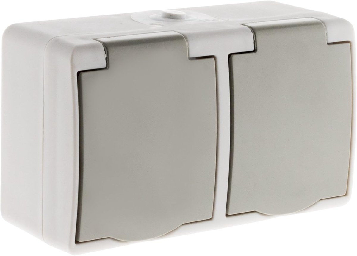 SnelShoppen - Buitenstopcontact met 3x2P+T + 2xUSB - 7 m - Zwart - Waterdicht IP54, 16A, 3680W, Tuin, Camping, Feest, Outdoor