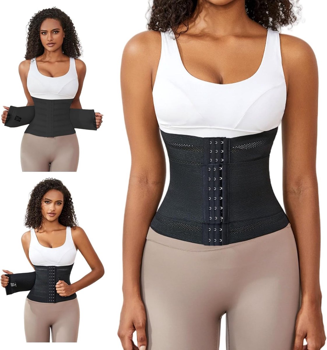 Verstelbare Tailleband voor Fitness en Training - Tummy Control Corset voor Mannen en Vrouwen in Zwart, Ideaal voor Gewichtsverlies en Sportactiviteiten