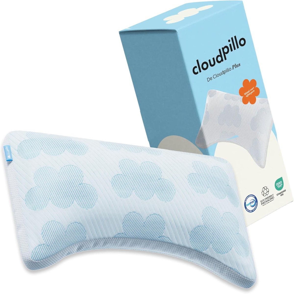SnelShoppen - Cloudpillo Plus Verstelbaar Geheugenfoam Kussen 45x70 cm - Ergonomisch & Ademend - Ideaal voor Zij- en Rugslapers - Oeko-Tex & CertiPUR