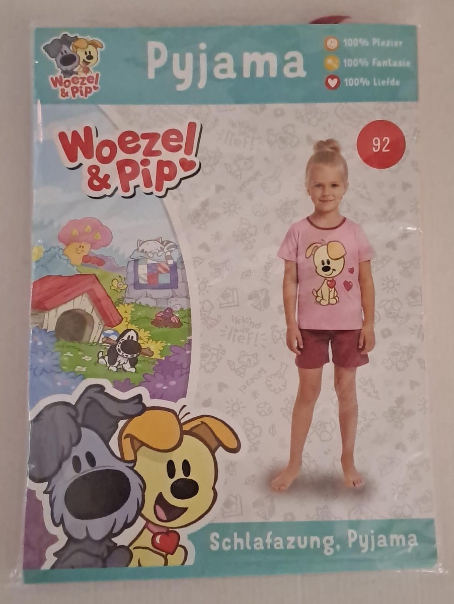 Woezel en Pip Pyjama Roze Maat 92