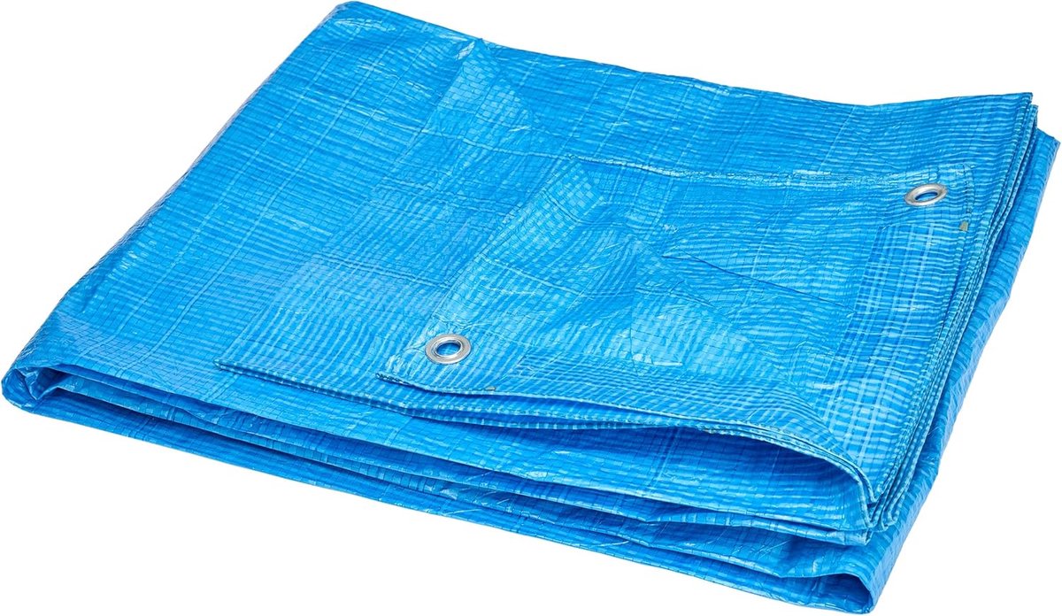 SnelShoppen - Waterproof Tarpaulin 3x3m Blauw - UV-Bestendig, Scheurvast, Schimmelwerend, Voor Tuinmeubels, Auto, Boot, Hout, Camping, Buitenbeschermi