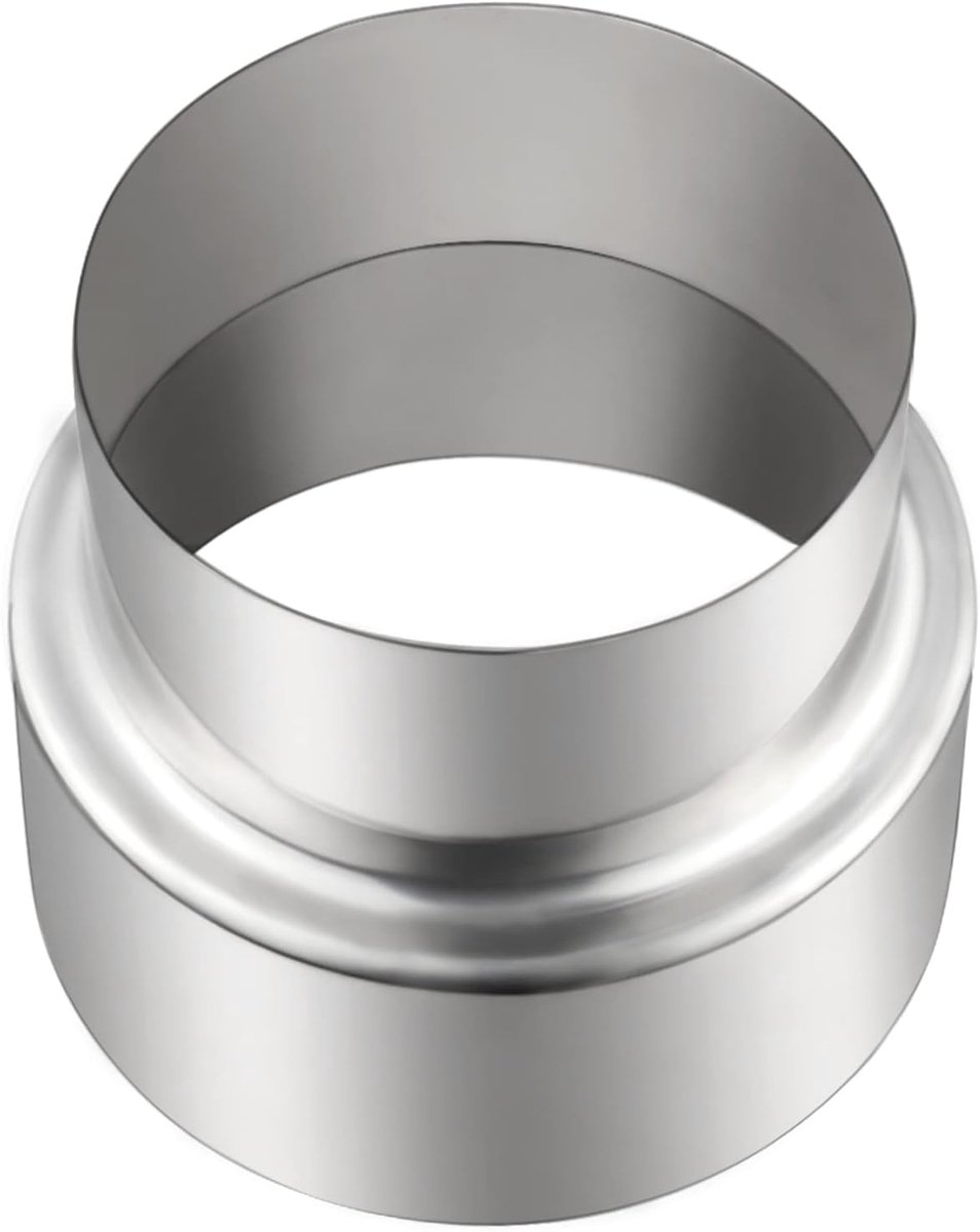 SnelShoppen - Winding Pipe Reducer Rookpijp 120mm naar 100mm, RVS Verkleining Voor Schouw, Hittebestendig, Stookpijp Verbindingsstuk