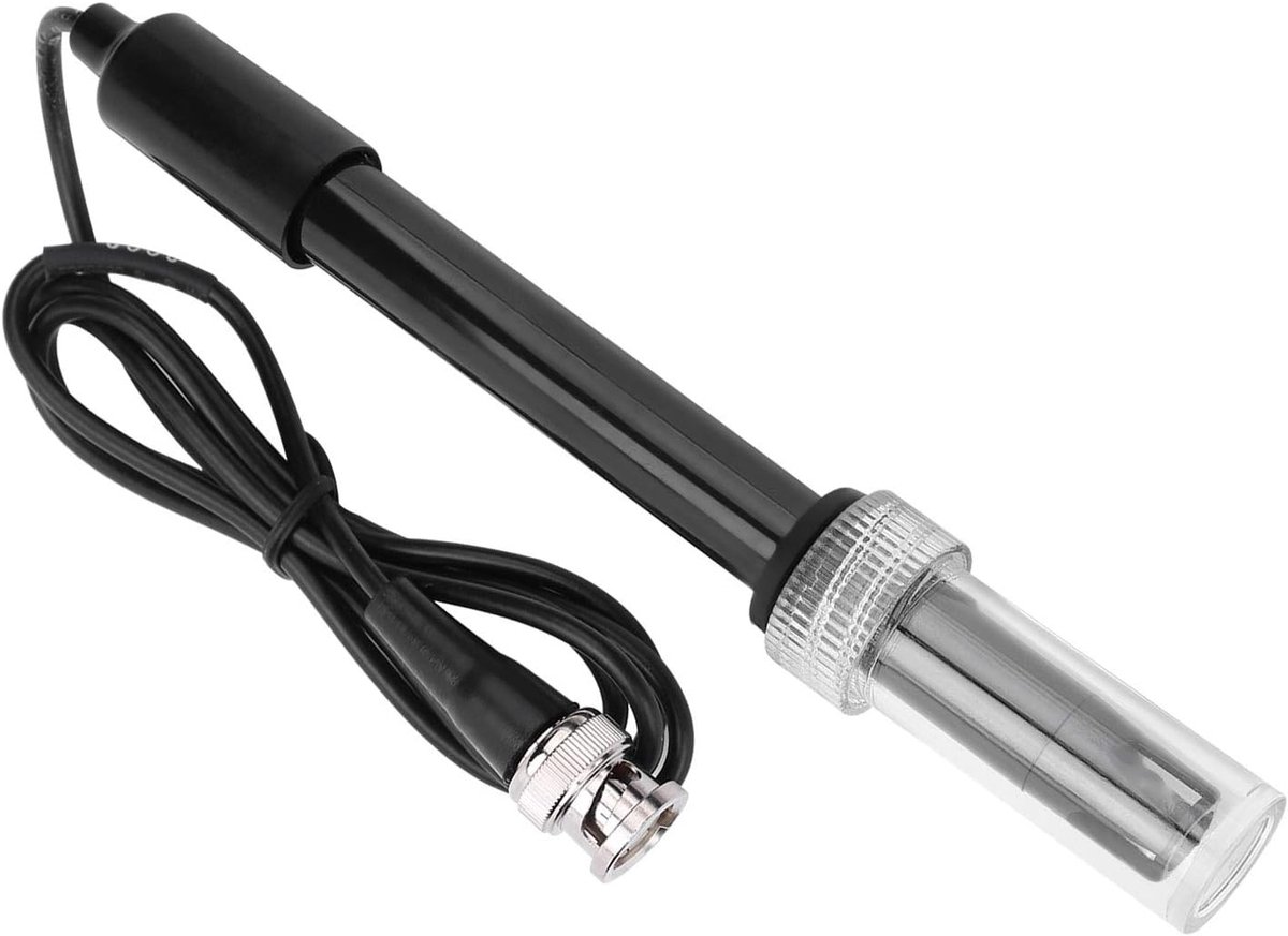SnelShoppen - pH Probe Sensor - Hoge Sensitiviteit pH Elektrode Probe - pH 0-14 - Perfect voor Hydroponische Systemen - Kabel Lengte 77 cm - Nauwkeuri