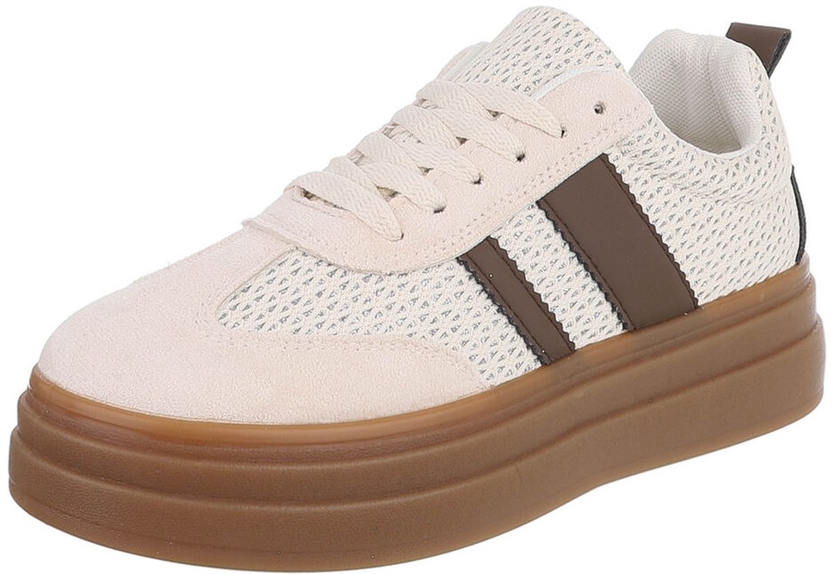 Sneaker - Platformzool en vetersluiting - Dames/Heren Mt:36