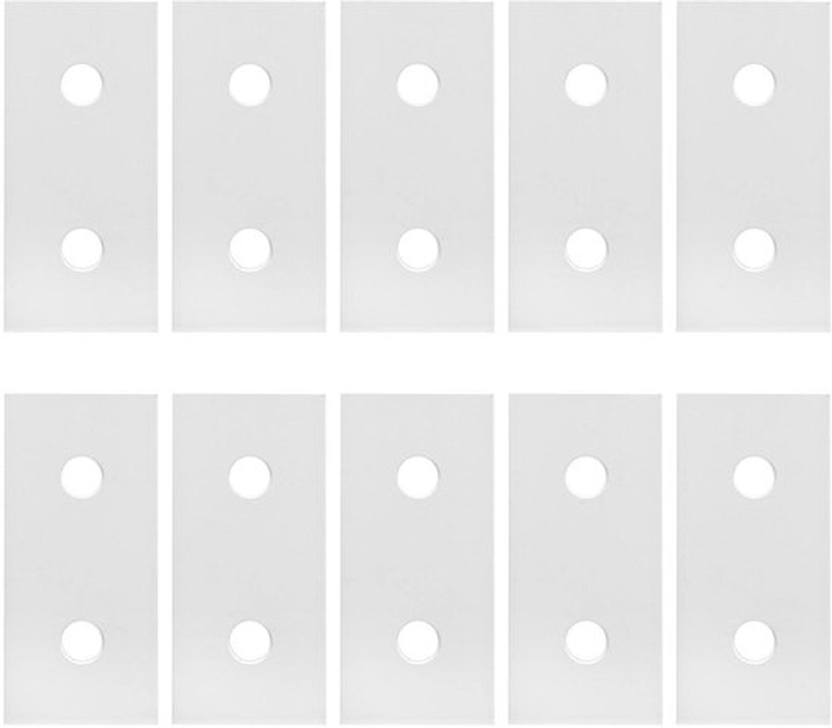 Verbindingsplaat Aluminium - 10 Stuks - Oxidatieoppervlak - Platte Hoekbeugel - Verticale Profielverbinding - Duurzaam en Stevig - Verbindingselement