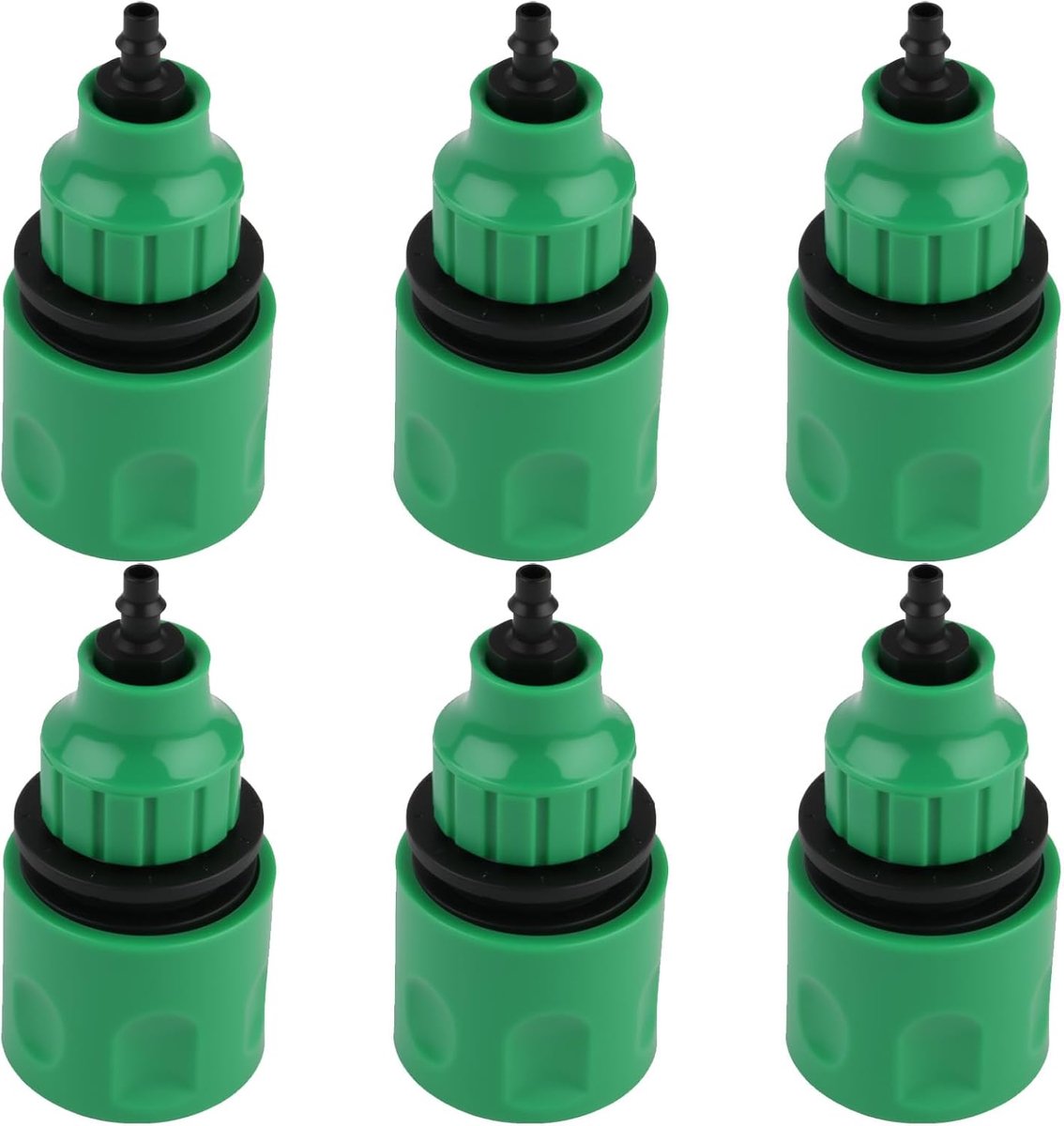 SnelShoppen - Pack van 6 Plastic Tuinslang Koppelingen 4/7 en 8/11 Micro Irrigatie Slang, Snelle Verbindingsadapter voor 4-9 mm Tuin Irrigatie Systeme