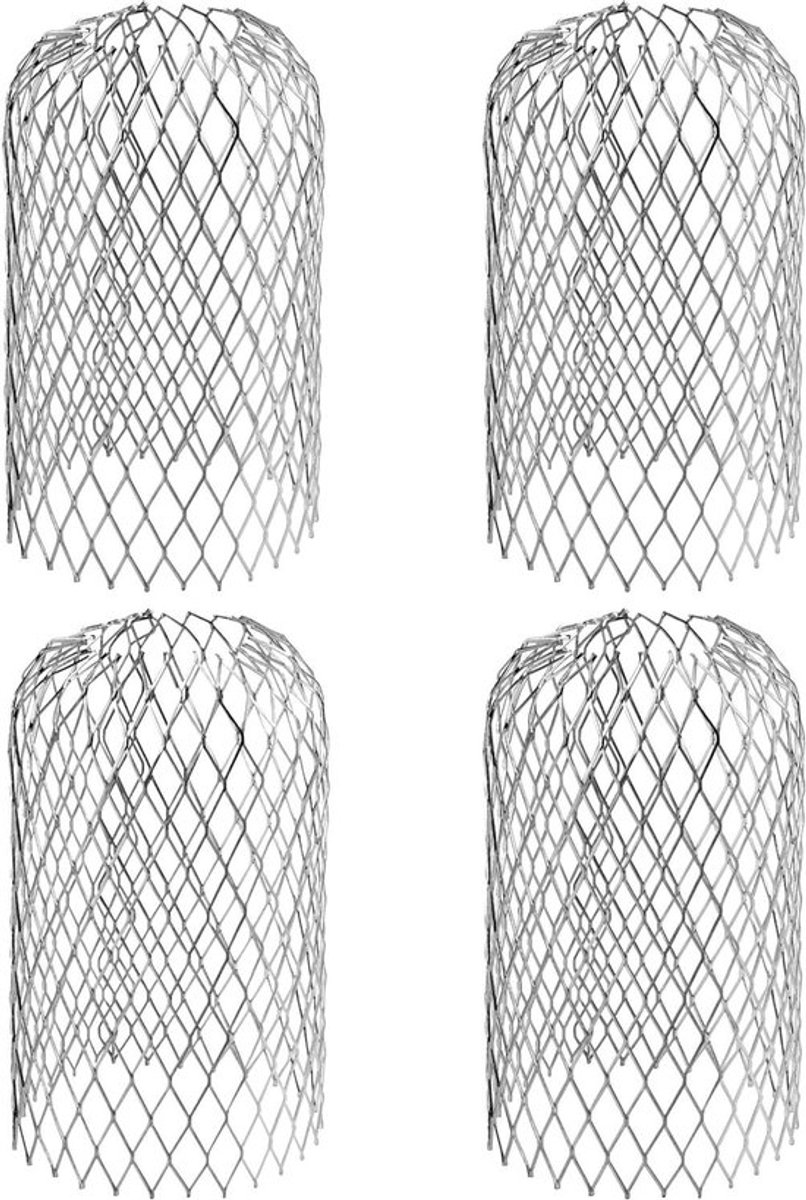 Uitbreidbare metalen dakgootbescherming - 4 stuks - diameter 4-10 cm - blad-, tak- en modderfilter.