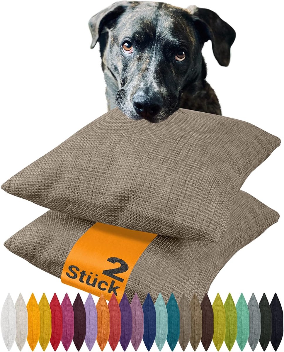 SnelShoppen - Luxe Kussenhoezen met Structuurpatroon - 2 Stuks 40x60 cm - Taupe - 100% Polyester - Duurzaam en Dimensionaal Stabiel - Perfect voor Woo