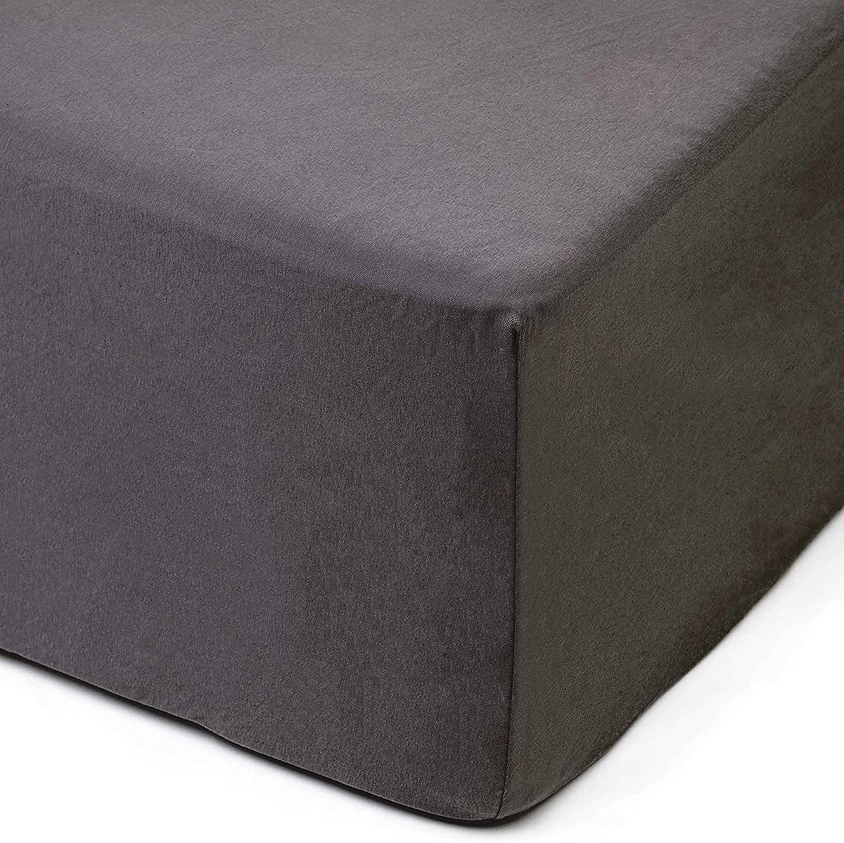 SnelShoppen - Fitted sheet 120 x 200 cm, 50 cm Deep, 100% Katoen, Anthraciet - Luxe Hoeslaken voor Comfortabel Slapen, Ideaal voor Alle Seizoenen