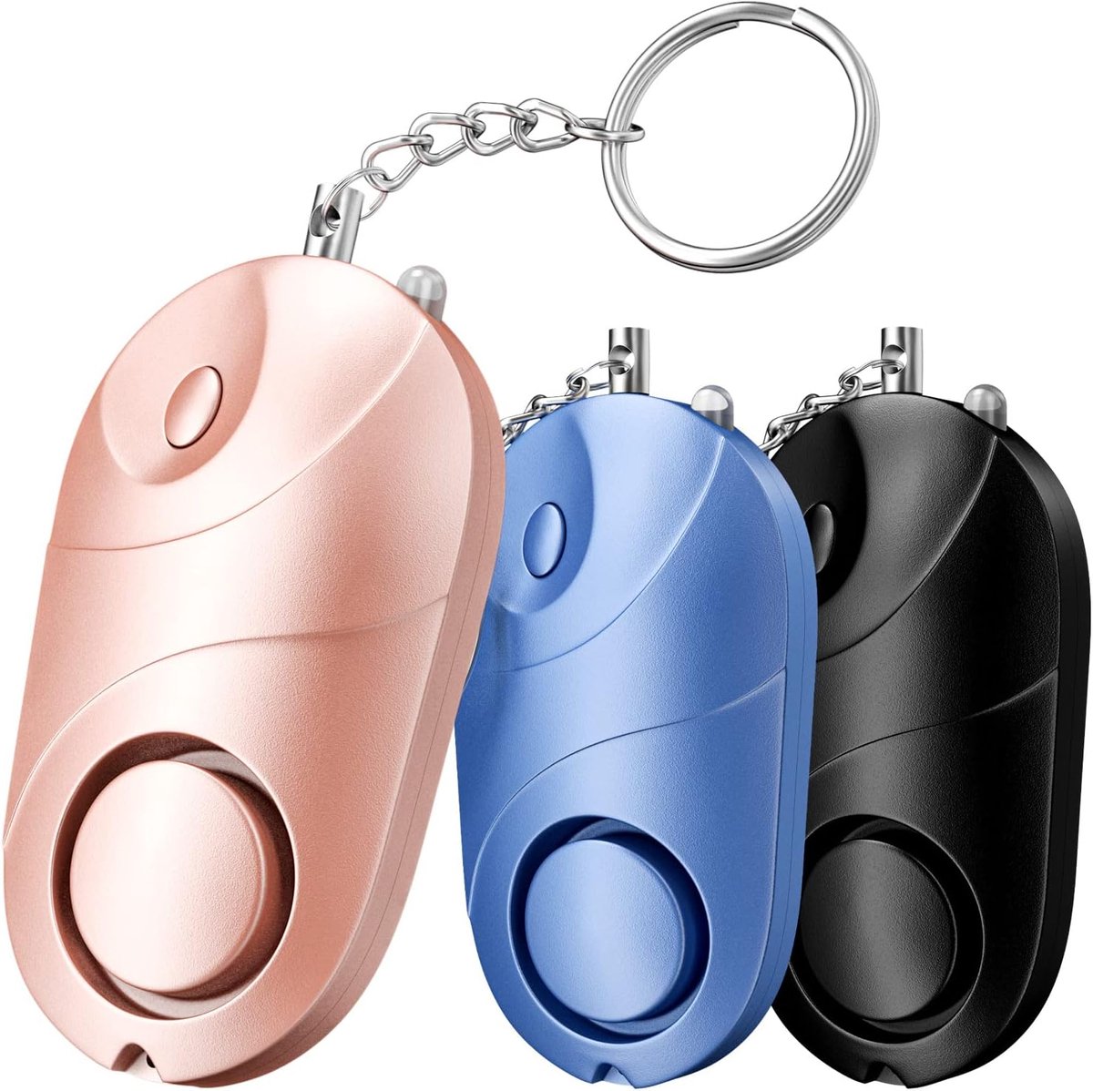 SnelShoppen - 3-Pack Persoonlijke Alarmen 140dB met LED Licht - Noodalarm voor Kinderen, Vrouwen, Ouderen en Studenten - Veiligheid en Zelfverdediging